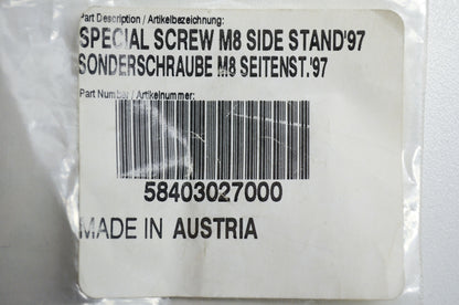 OEM KTM 58403027000 Side Stand Special Screw M8 NOS