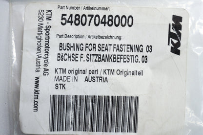 OEM KTM 54807048000 Seat Fastening Bushing NOS