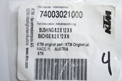 OEM KTM 74003021000 Bushing 8.2x12x6 Qty 4 NOS