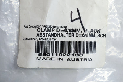 Black Clamps Adventure Supermoto EGS EXC SX Qty 8 NOS