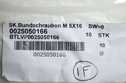 OEM KTM 25050166 Hex Head Collar Screw M5X16 TX30 Qty 6 NOS