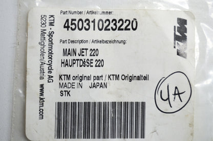 Main Jet 220 NOS