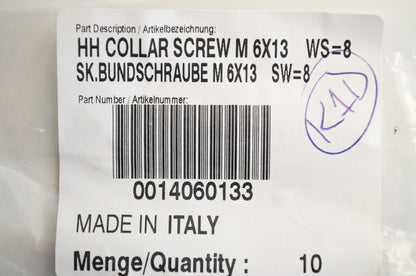 OEM KTM 14060133 Hex Head Collar Screw M6X13 WS=8 Qty 9 NOS