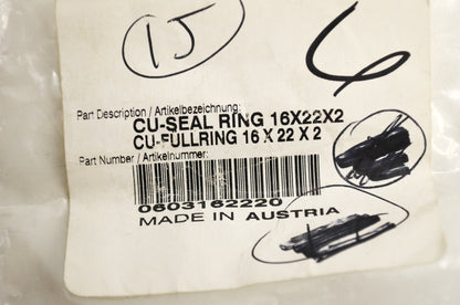 OEM KTM 603162220 Copper Seal RIng 16X22X2 Qty 4 NOS