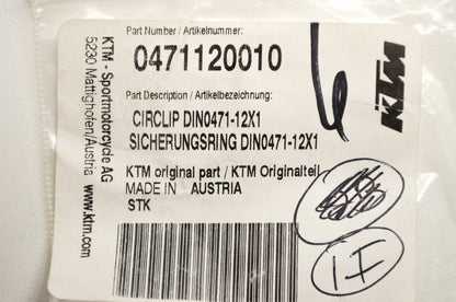 Dino Circlips EGS EXC Duke RXC Super-Comp MXC Qty 6 NOS