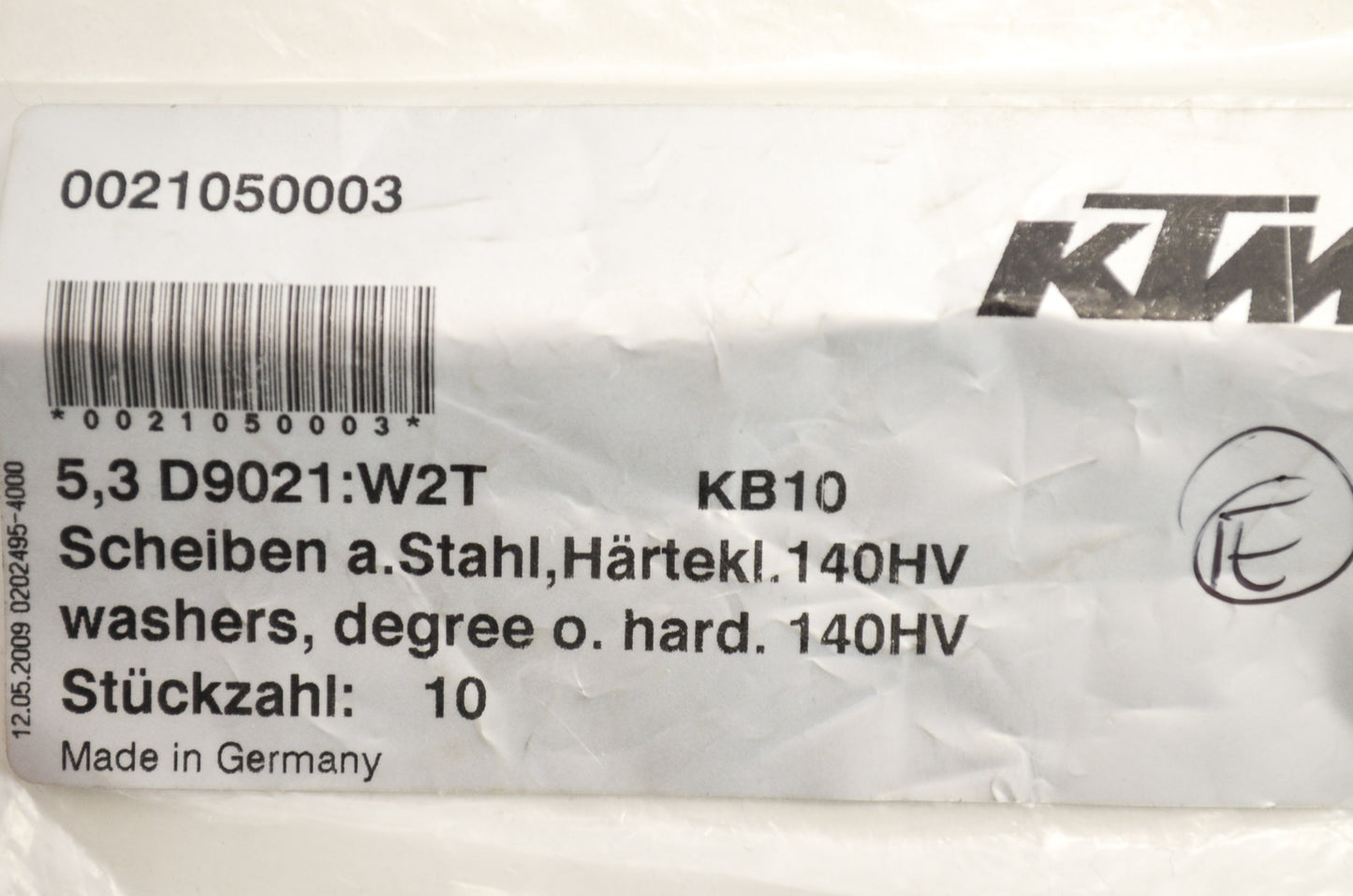 Washers EGS EXC MXC Super-Comp LC2 Qty 9 NOS