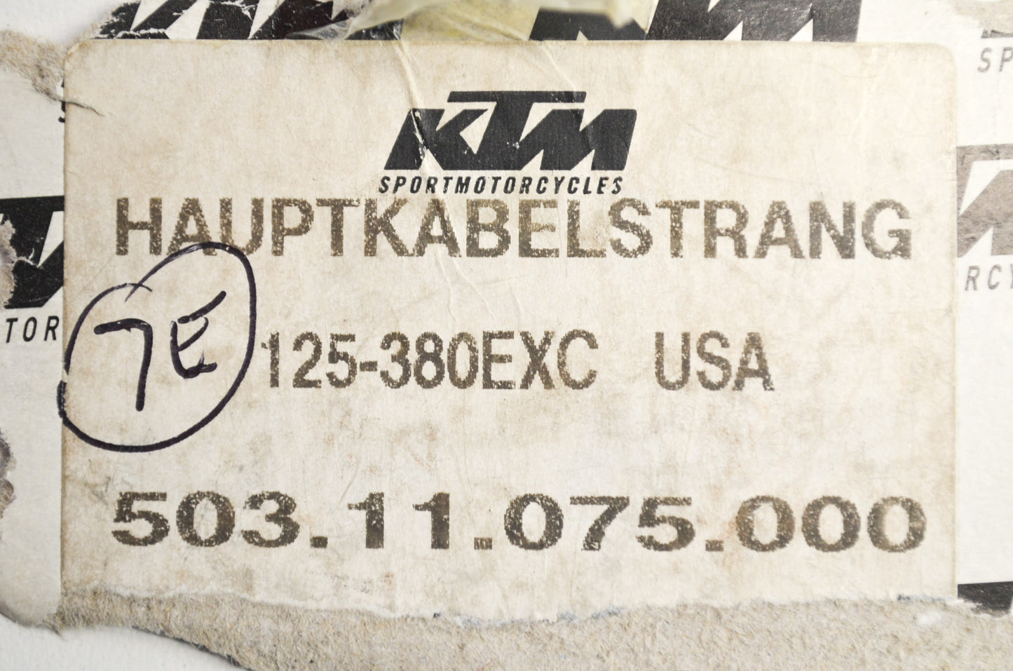 OEM KTM 50311075000 Wiring Harness NOS