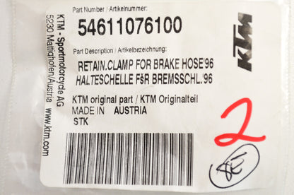 Brake Hose Retainer Clamps EGS EXC SX MXC LC4 Adventure Qty 2 NOS