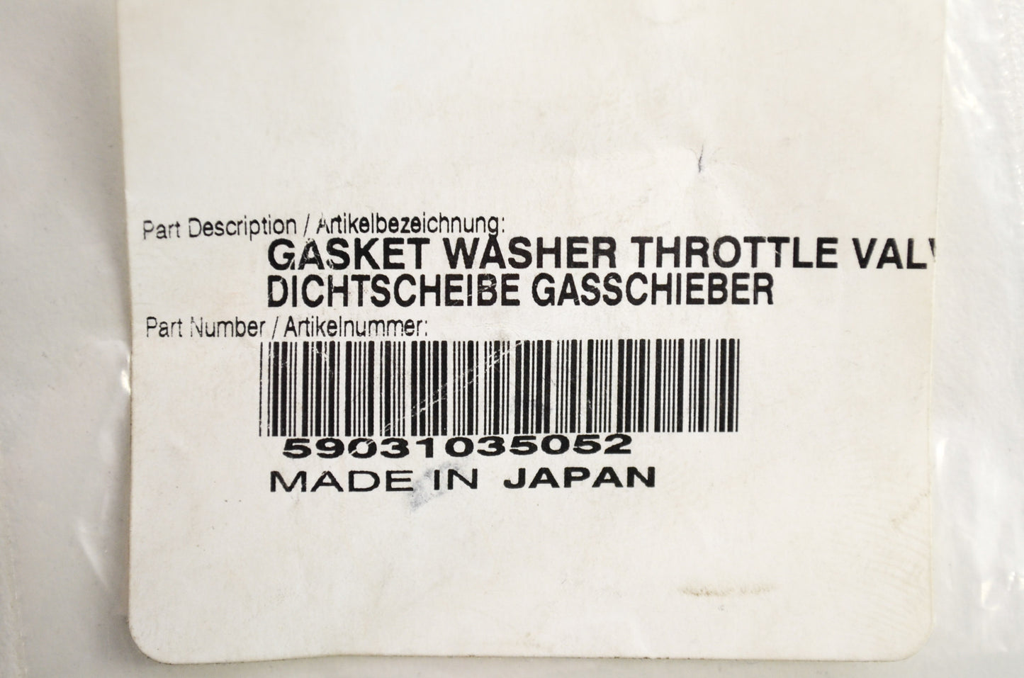 Throttle Valve Gasket NOS