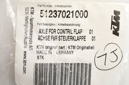 OEM KTM 51237021000 Control Flap Axle NOS