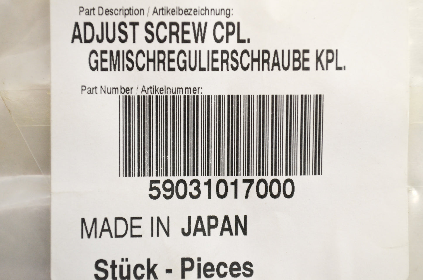 OEM KTM 59031017000 Adjust Screw NOS