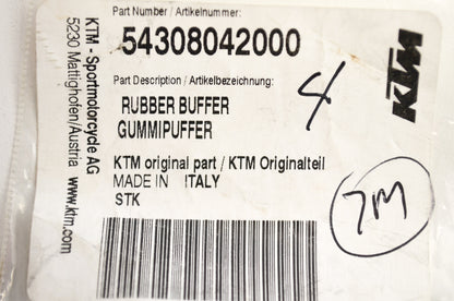 OEM KTM 54308042000 Rubber Buffer Qty 2 NOS