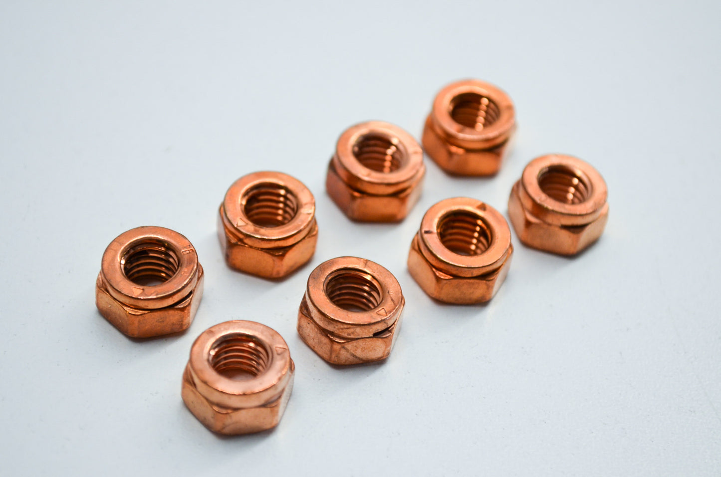 OEM KTM 51010086100 Copper Self Locking Nut M8 Qty 8 NOS