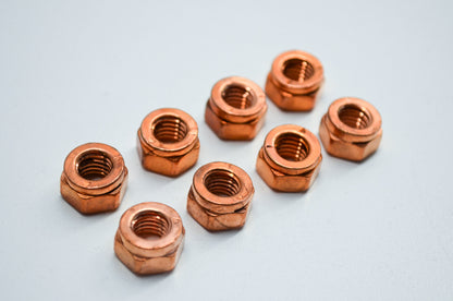 OEM KTM 51010086100 Copper Self Locking Nut M8 Qty 8 NOS