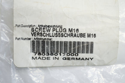 OEM KTM 78038017000 Screw Plug M16 NOS