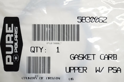 OEM Polaris 5830062 Upper Carburetor Gasket NOS