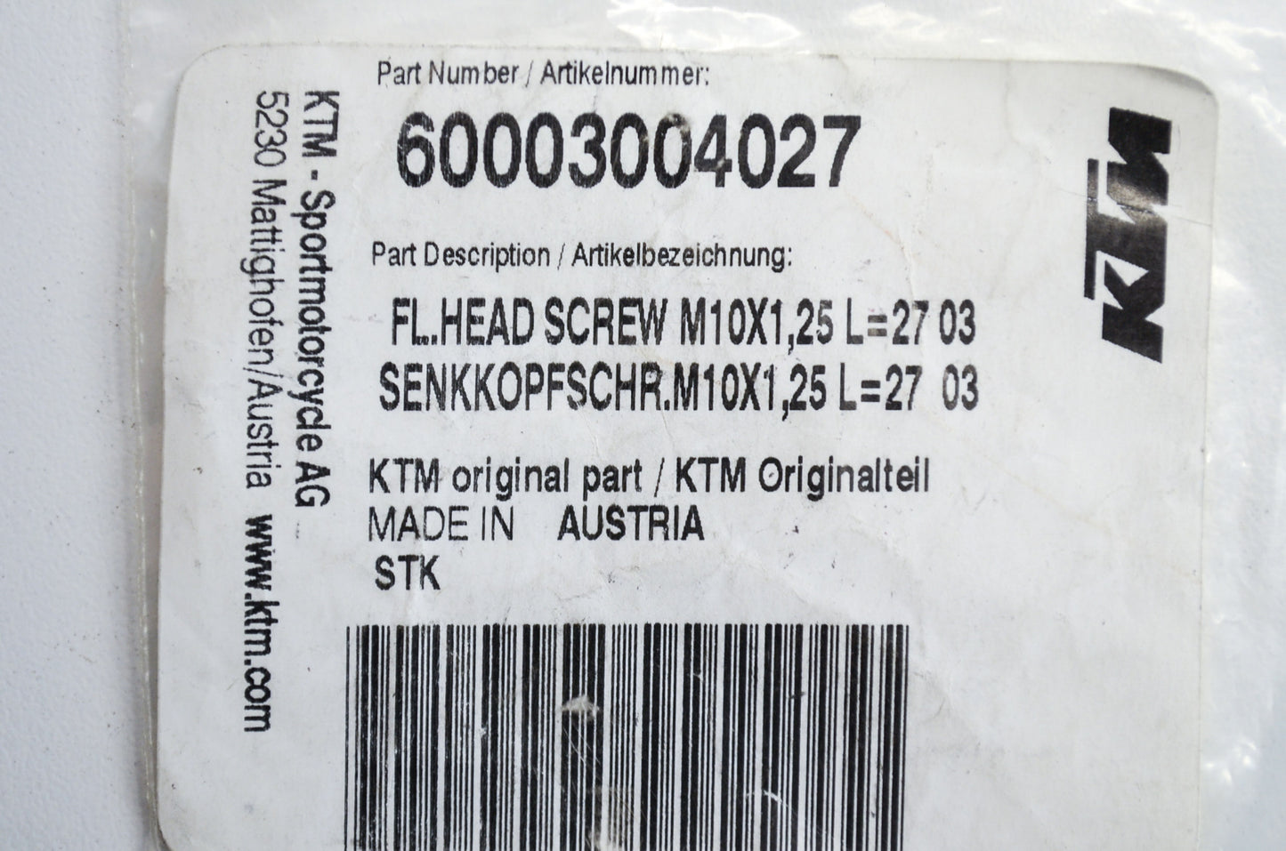 Screws Adventure Supermoto Qty 2 NOS
