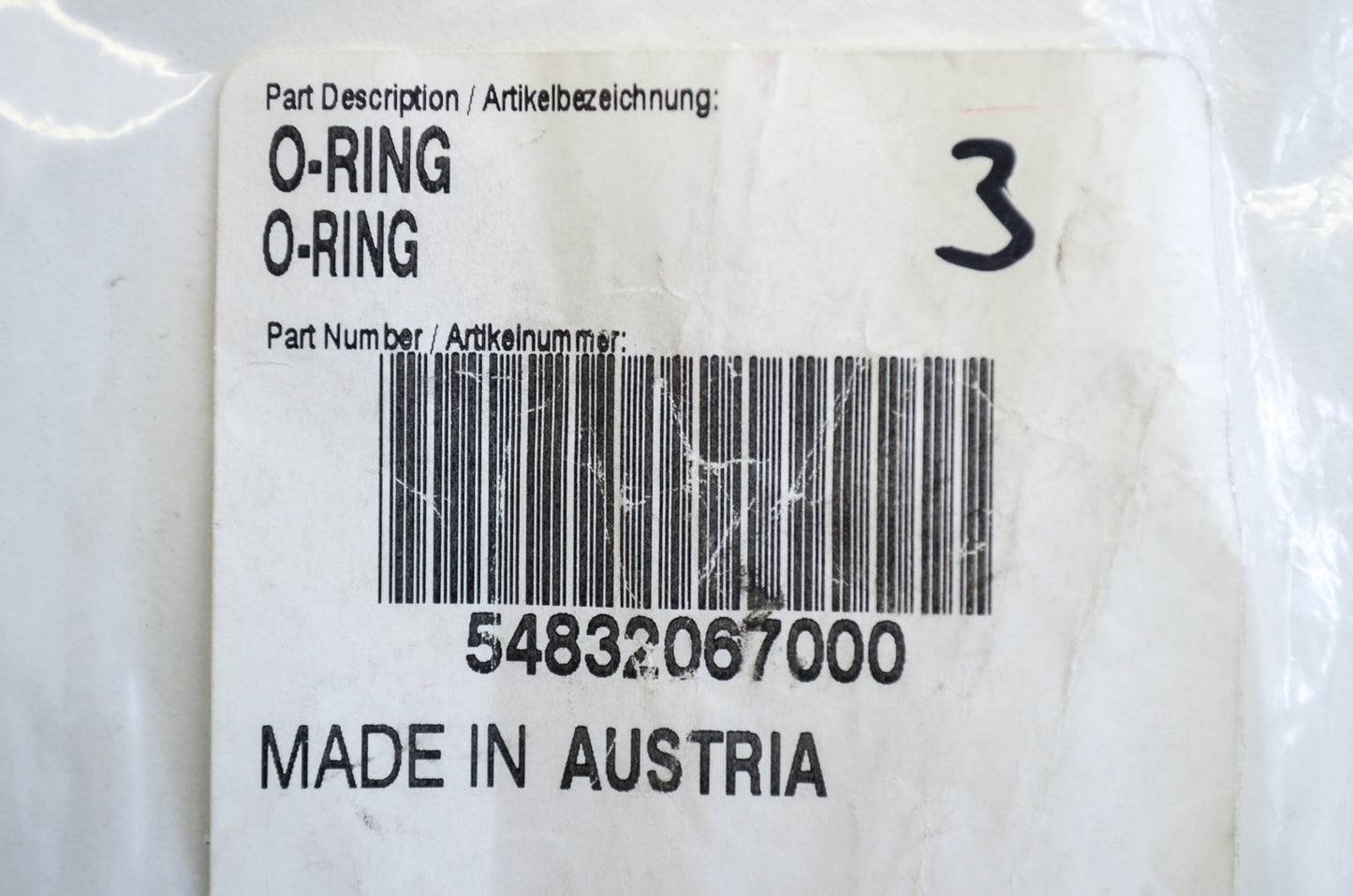 OEM KTM 54832067000 O-Ring Qty 3 NOS