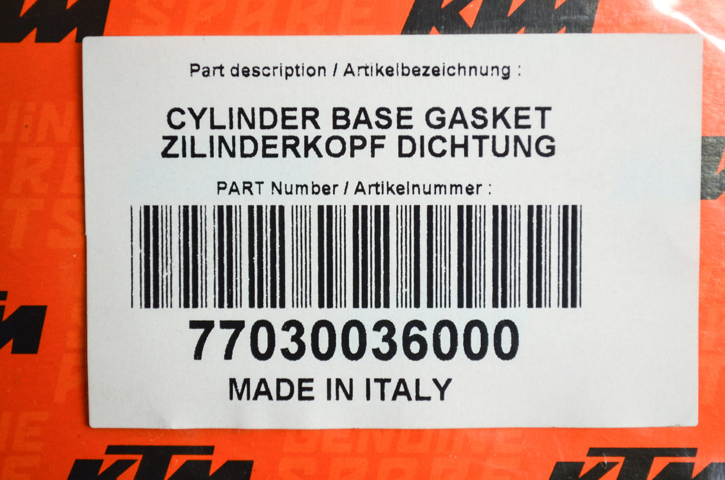 New OEM KTM 77030036000 Cylinder Head Gasket NOS