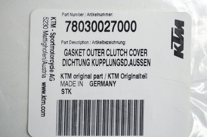 OEM KTM 78030027000 Outer Clutch Cover Gasket NOS