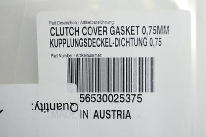 OEM KTM 56530025375 Clutch Cover Gasket 0.75mm NOS