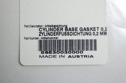 OEM KTM 56530030000 Cylinder Base Gasket 0.2mm NOS