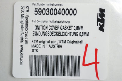 OEM KTM 59030040000 Ignition Cover Gasket 0.8 NOS