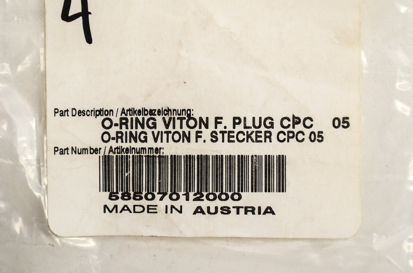 OEM KTM 58507012000 O-Ring QTY 4 NOS