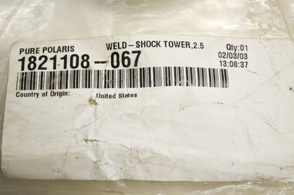 OEM Polaris 1821108-067 Black Right Hand 2.5 Weld Shock Tower NOS