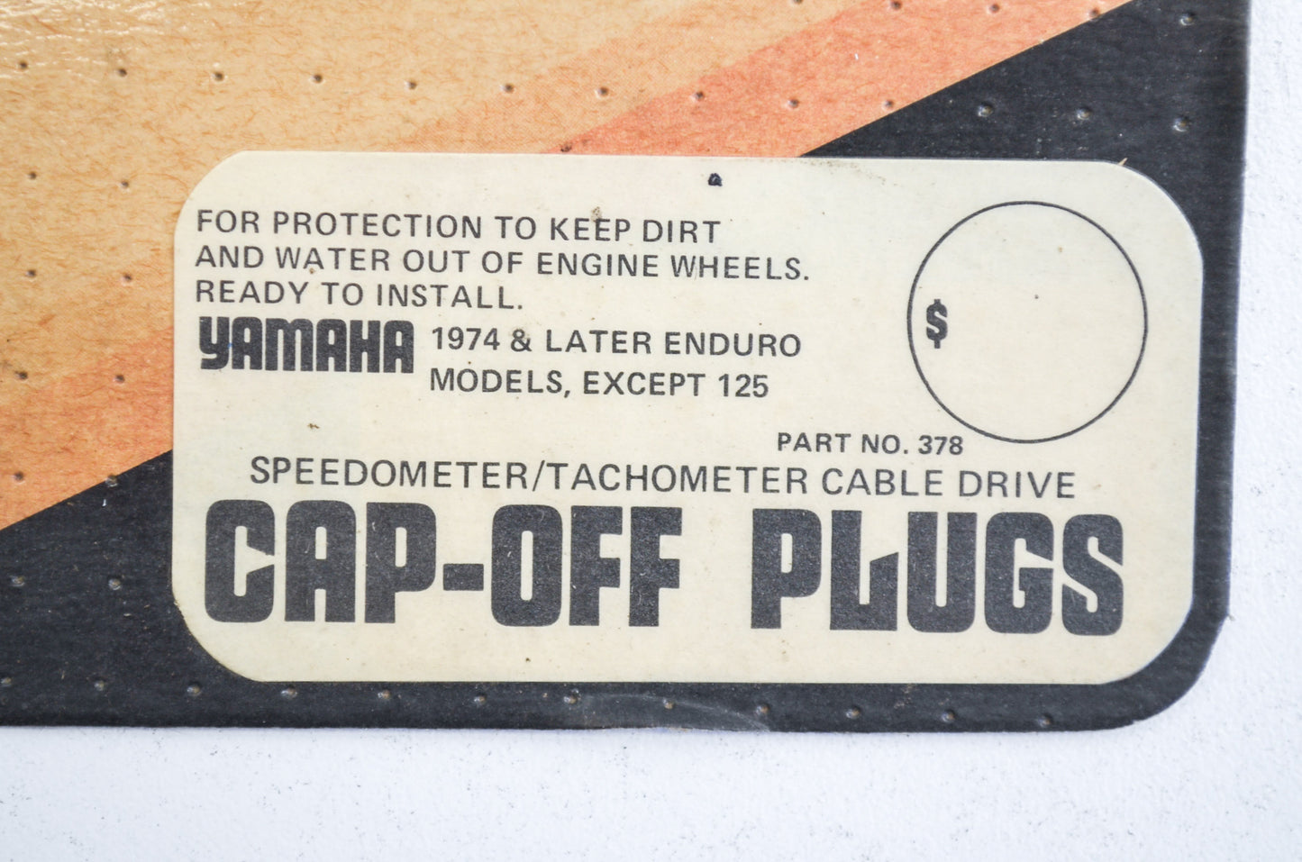 Speedometer / Tachometer Cap Off Plug Set Yamaha Enduro NOS