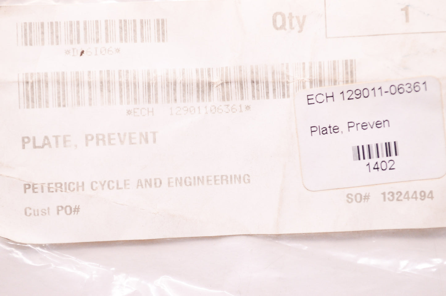 New OEM Echo Prevent Plate NOS