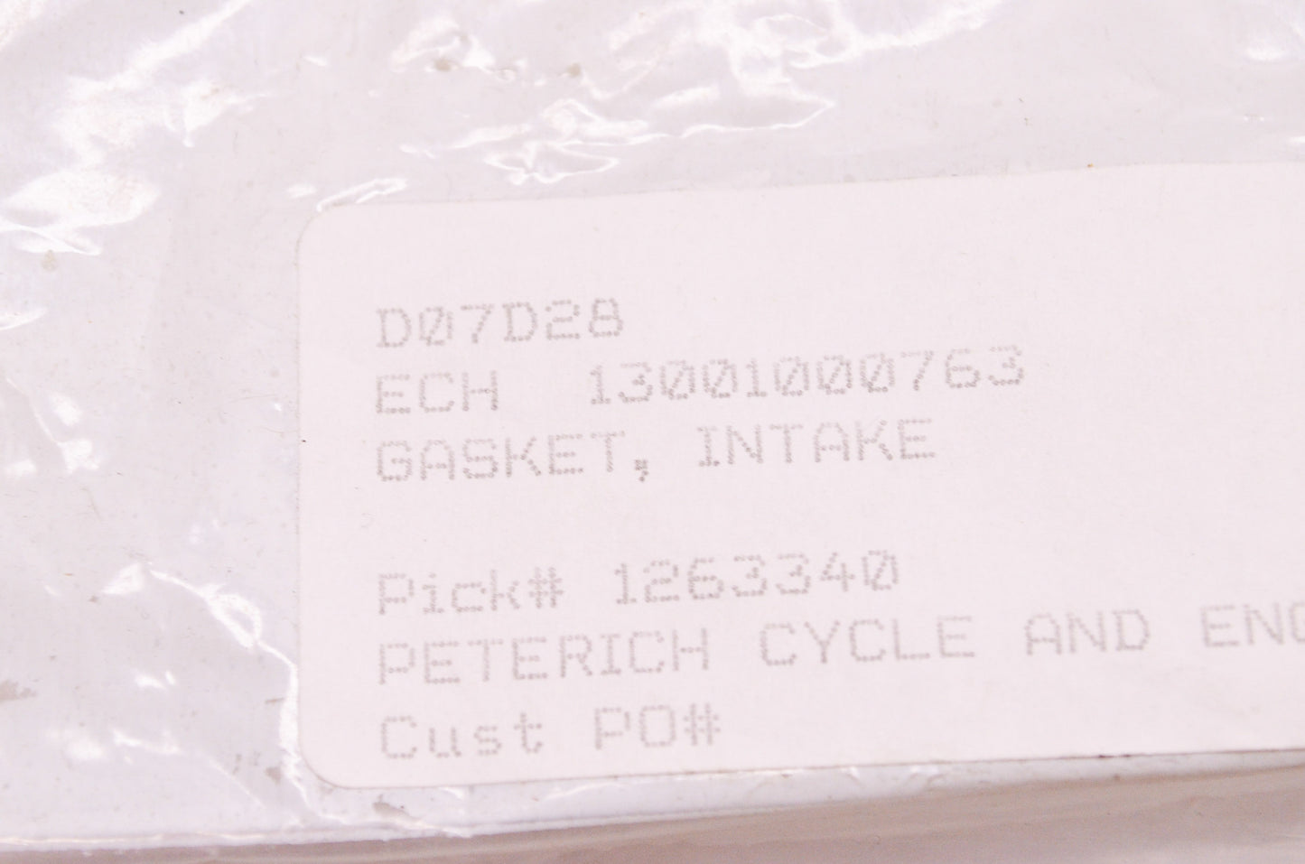 New OEM Echo Intake Gasket NOS