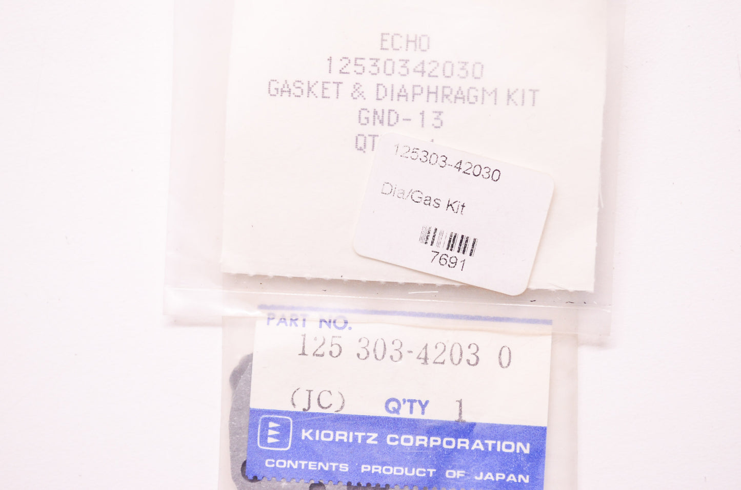 New OEM Echo Kioritz Carburetor Diaphragm Gasket Kit NOS