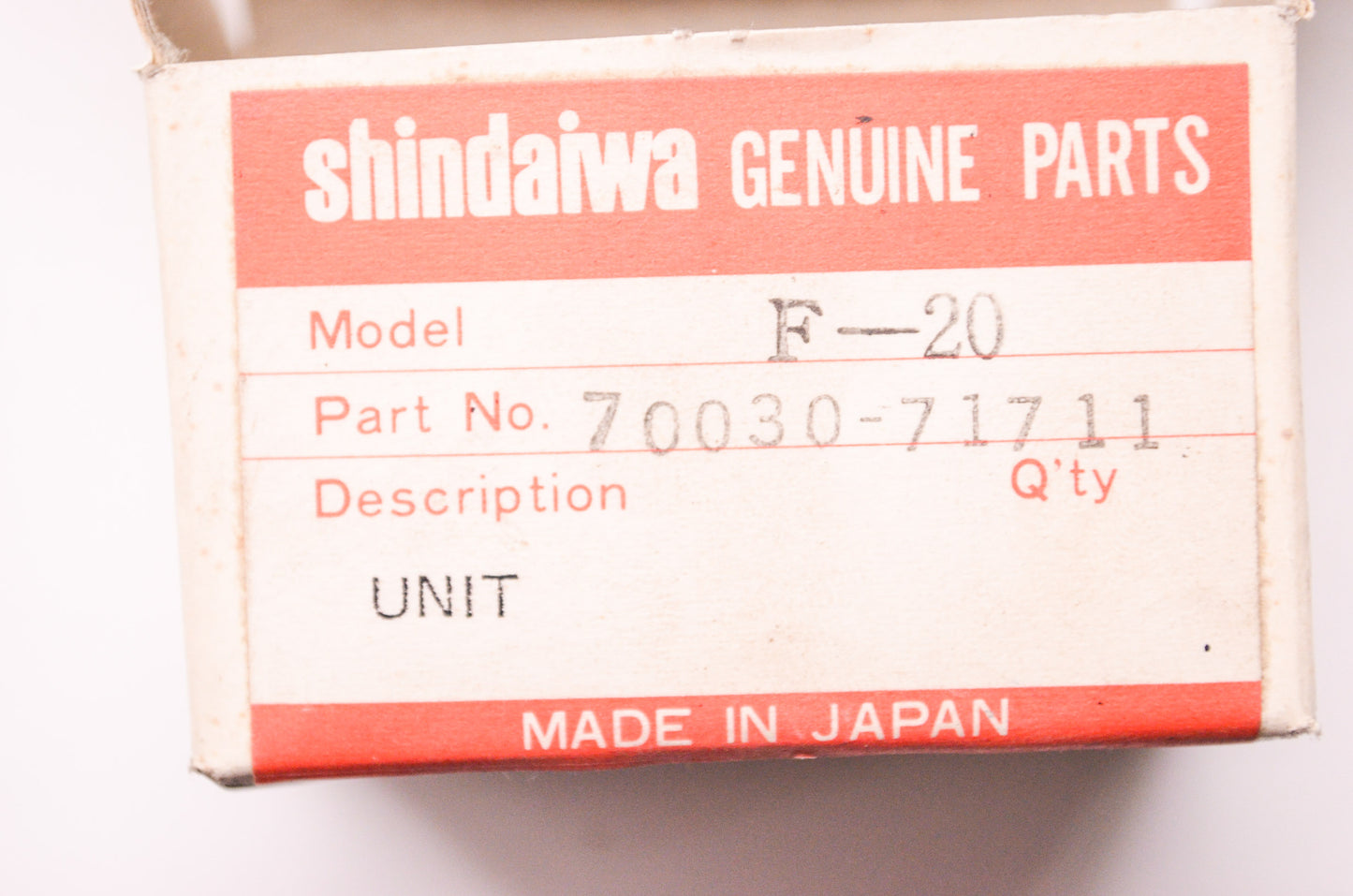New Shindaiwa Unit F-20 NOS