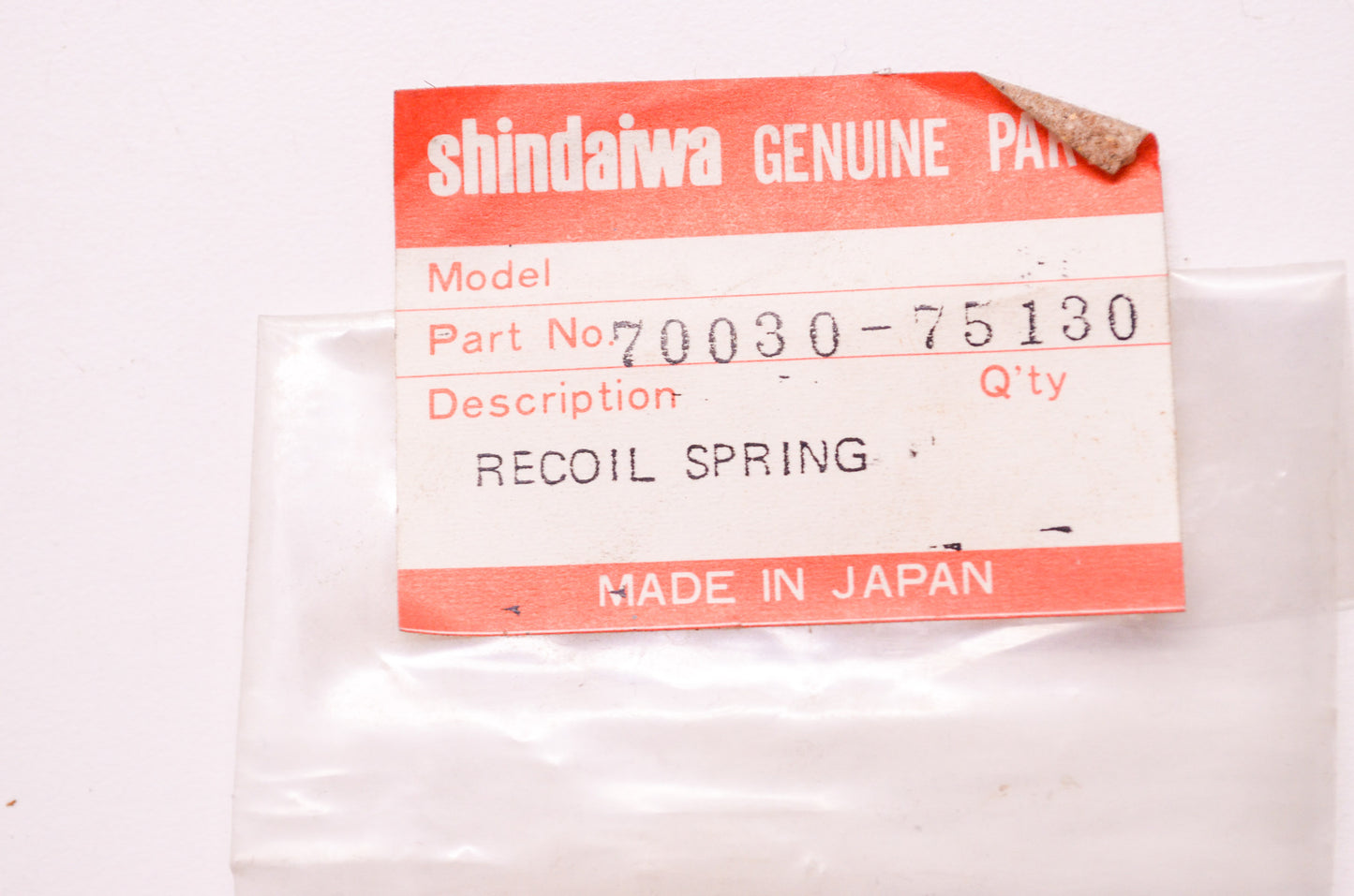 Shindaiwa 70030-75130 Recoil Spring NOS