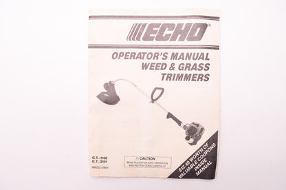OEM OEM Echo Operator's Manual Weed & Grass Trimmers G.T. -1100 -2101 NOS