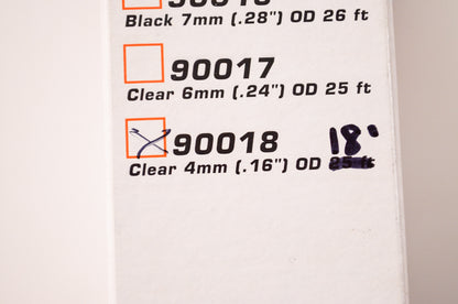 RePower Clear Fuel Line 4mm (.16') OD x 18' NOS