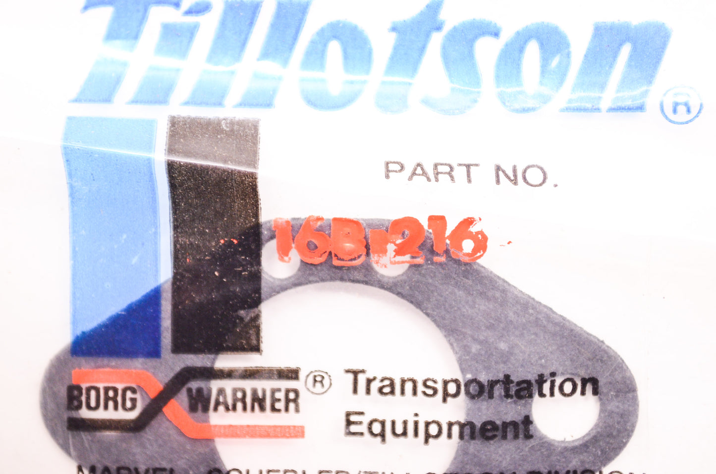 New Tillotson Intake Gasket NOS