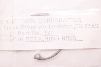 New Technic Tool Corporation Retaining Ring Power Pruner NOS