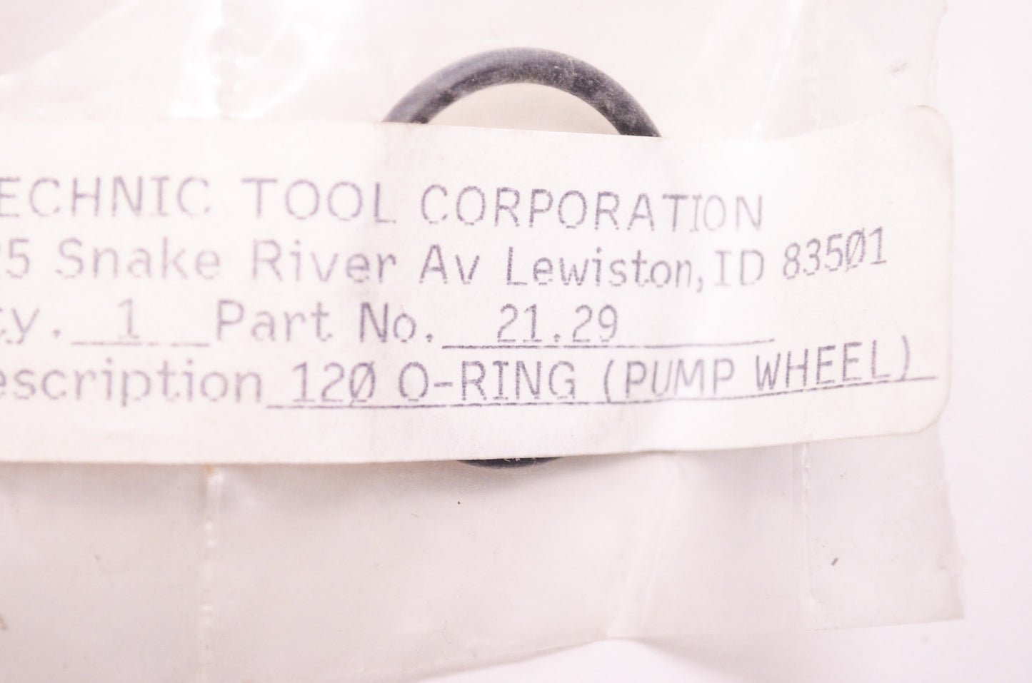 New Technic Tool Corporation 120 O-Ring Pump Wheel Power Pruner NOS