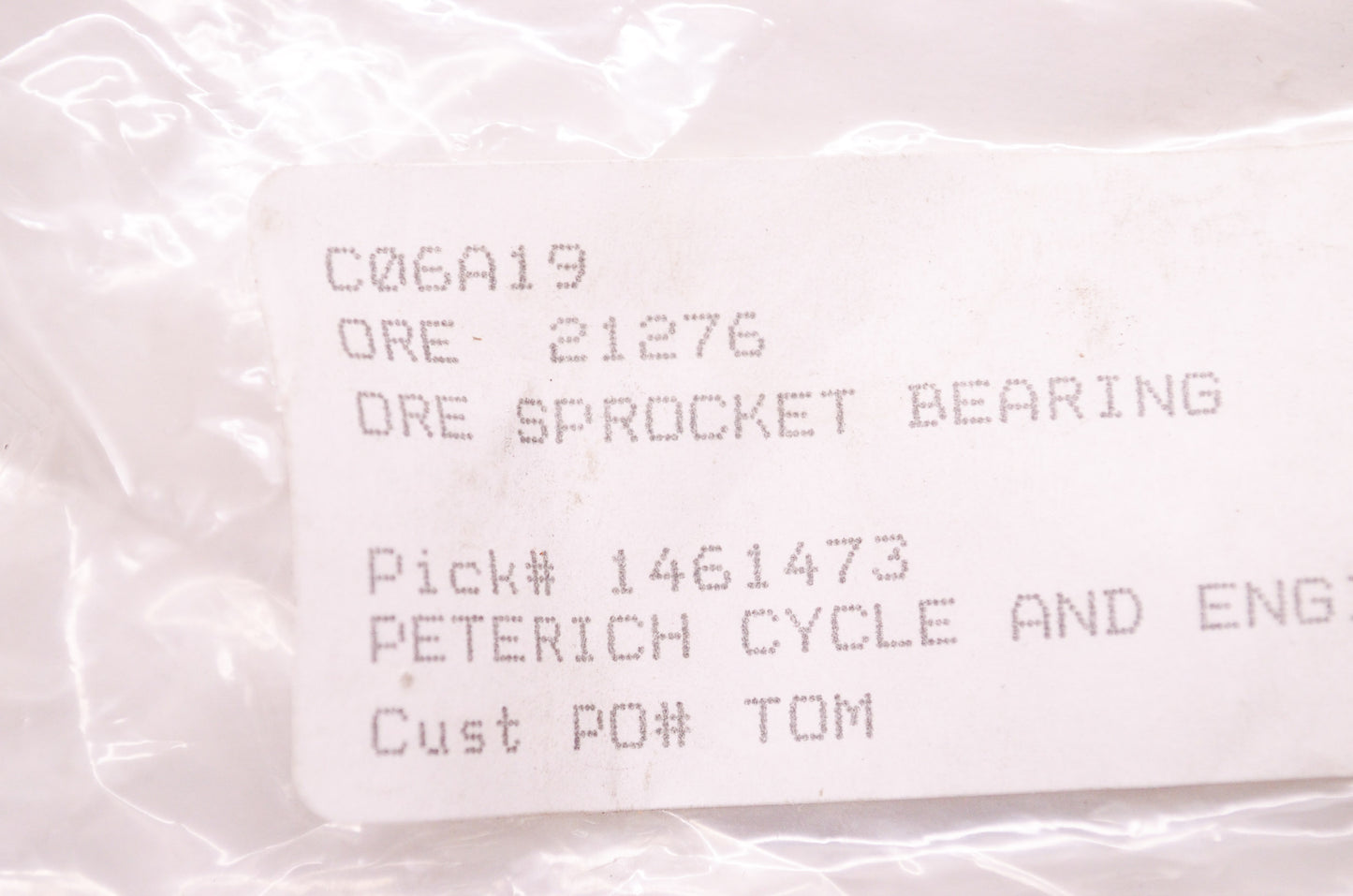 New Oregon Sprocket Bearing NOS