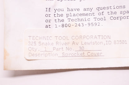 New Technic Tool Corporation Sprocket Cover Power Pruner NOS
