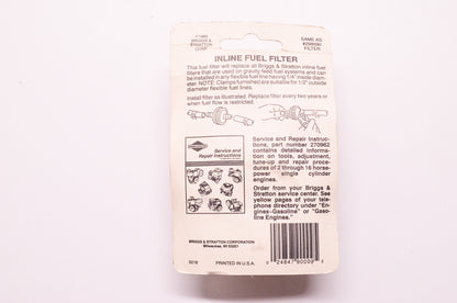 New OEM Genuine Briggs & Stratton Fuel Filter 7 - 12 HP NOS