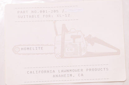 New California Lawnmower Products Engine Gasket Kit Homelite XL-12 NOS
