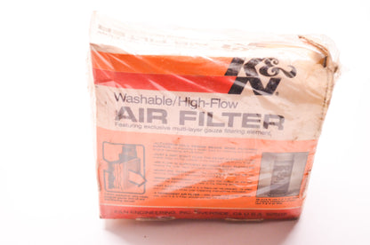 New K&N Performance Parts Universal Washable Air Filter Assembly 1-1/8' ID Flang