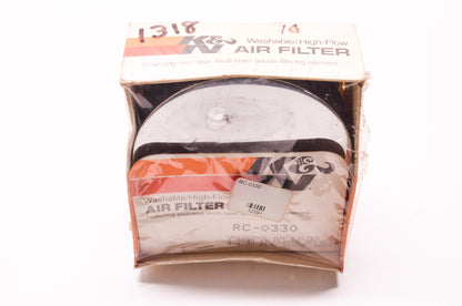 New K&N Performance Parts Universal Washable Air Filter Assembly 1-3/4' ID Flang