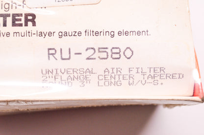 New K&N Performance Parts Universal Washable Air Filter Assembly 2' Flange Cente
