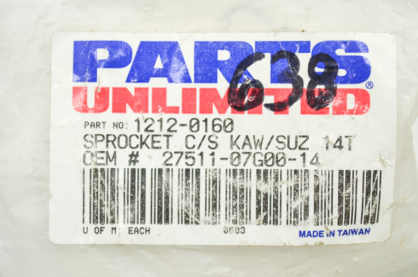 New Parts Unlimited 14 Tooth Sprocket Kawasaki Suzuki NOS