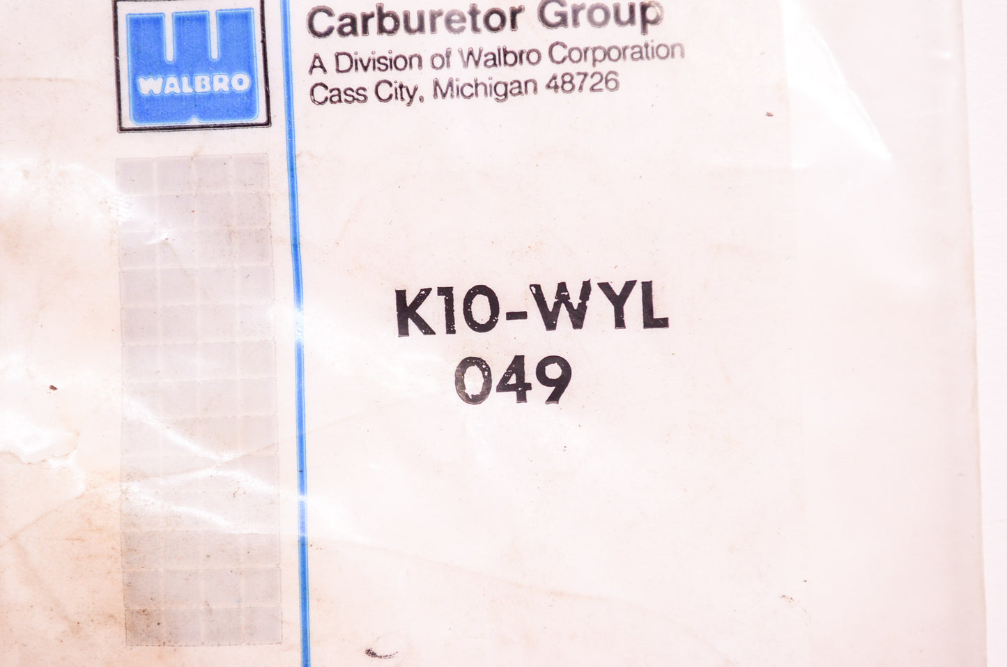 New Walbro Carburetor Gasket Diaphragm Kit NOS