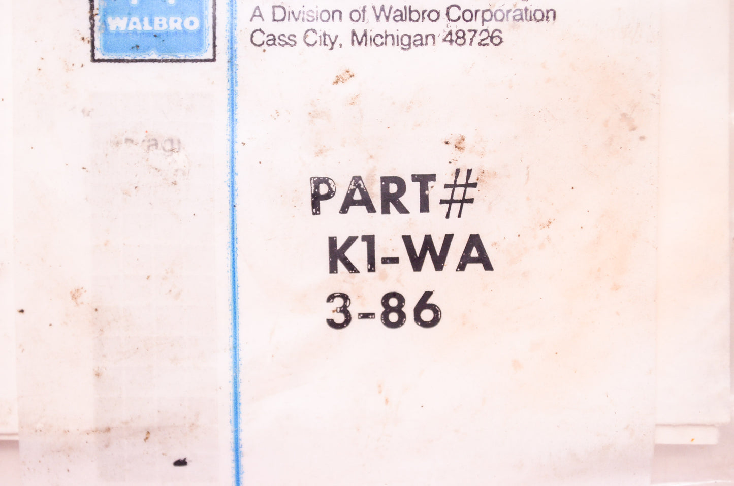 Carburetor Diaphragm Gasket Kit NOS